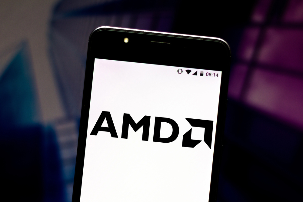 AMD logo on cellphone 