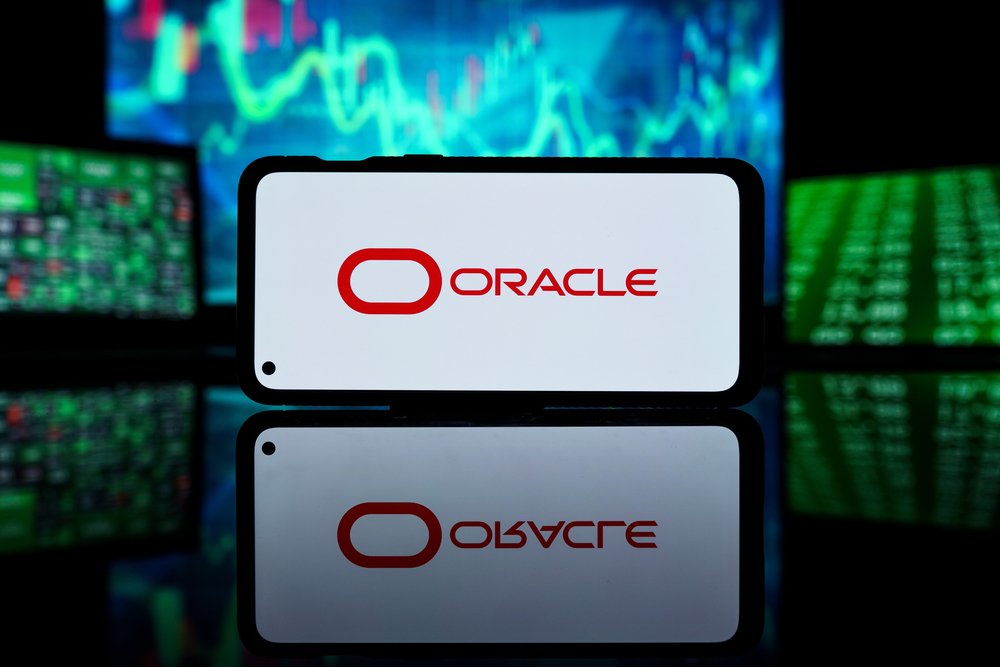 Oracle logo on cellphone 