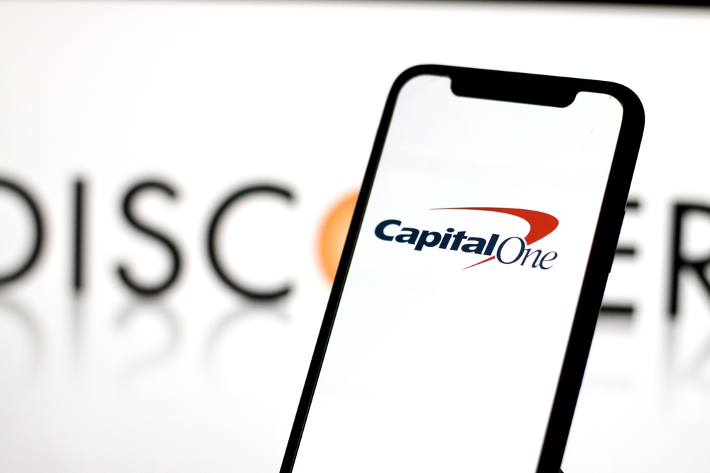 In this photo the logo of Capital One Company is displayed on a smartphone screen
