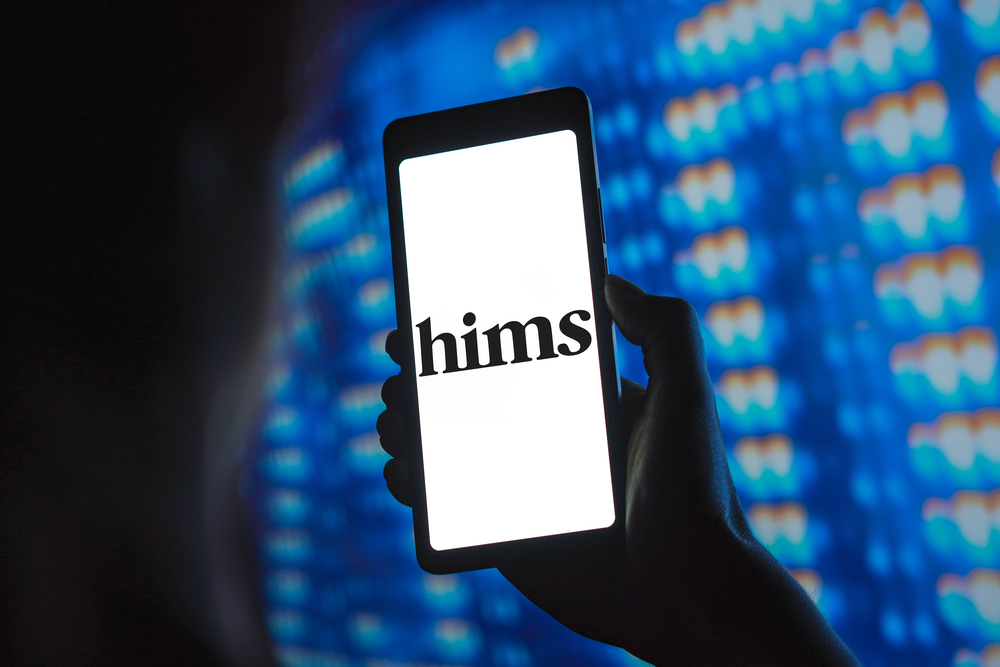 May 20, 2024, Brazil. In this photo illustration, the Hims & Hers Health, Inc. logo is displayed on a smartphone screen
