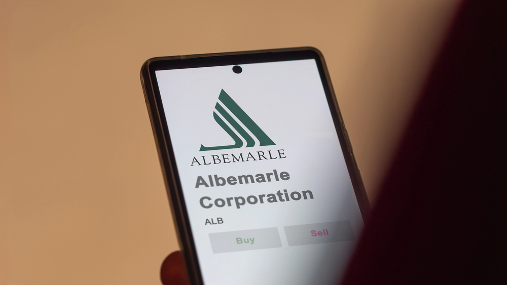 Albemarle logo on cellphone