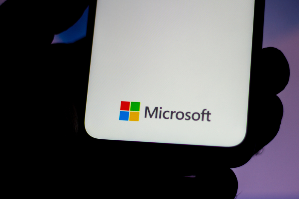 Microsoft logo on phone 