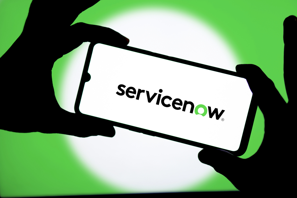 Dhaka,Bangladesh 23 September 2024:Cellphone with logo of American software company ServiceNow Inc.