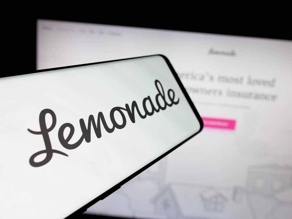 Lemonade logo against computer screen background 