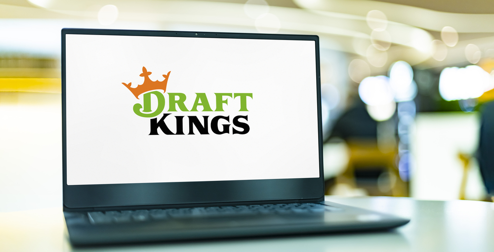 Draft Kings logo on laptop screen 