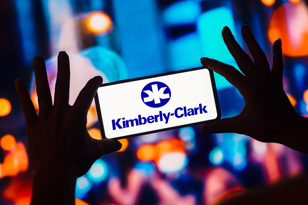 January 18, 2023, Brazil. In this photo illustration, the Kimberly-Clark Corporation logo is displayed on a smartphone screen
