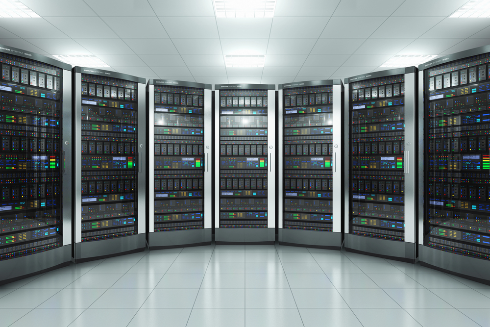 Data center server room.