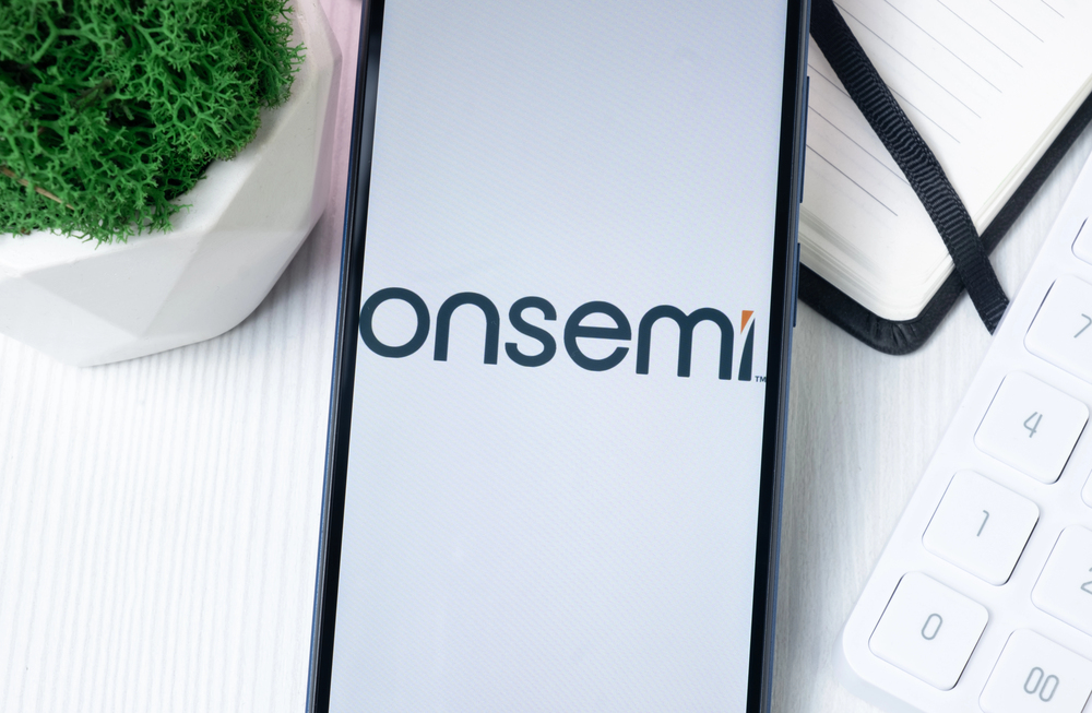 Onsemi logo on smartphone.