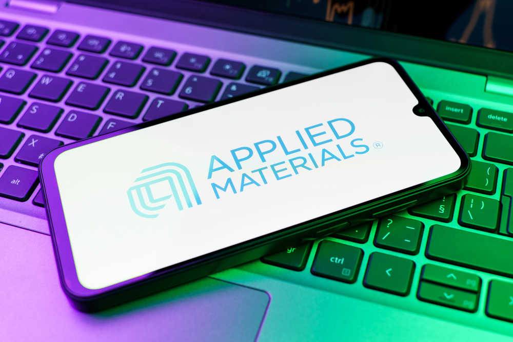 Applied Materials logo on cellphone.