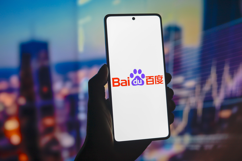 Baidu, Inc. logo displayed on a smartphone screen.