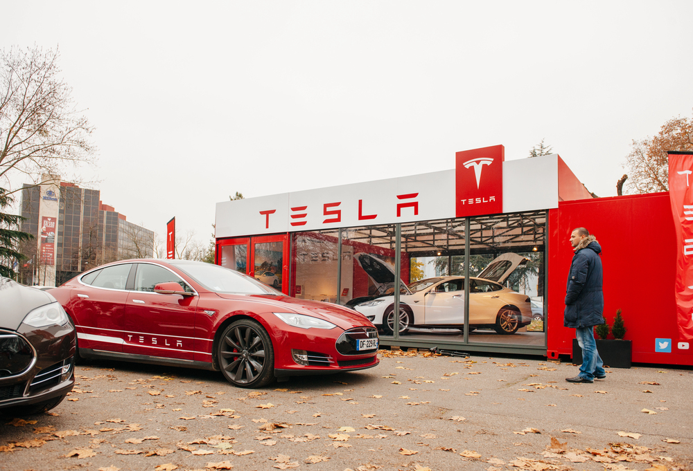 A Tesla Model S electric car, which boasts zero tailpipe emissions.