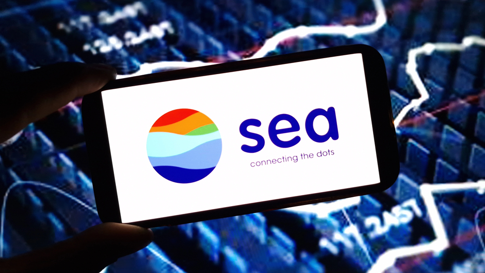 SEA company logo on mobile phone.