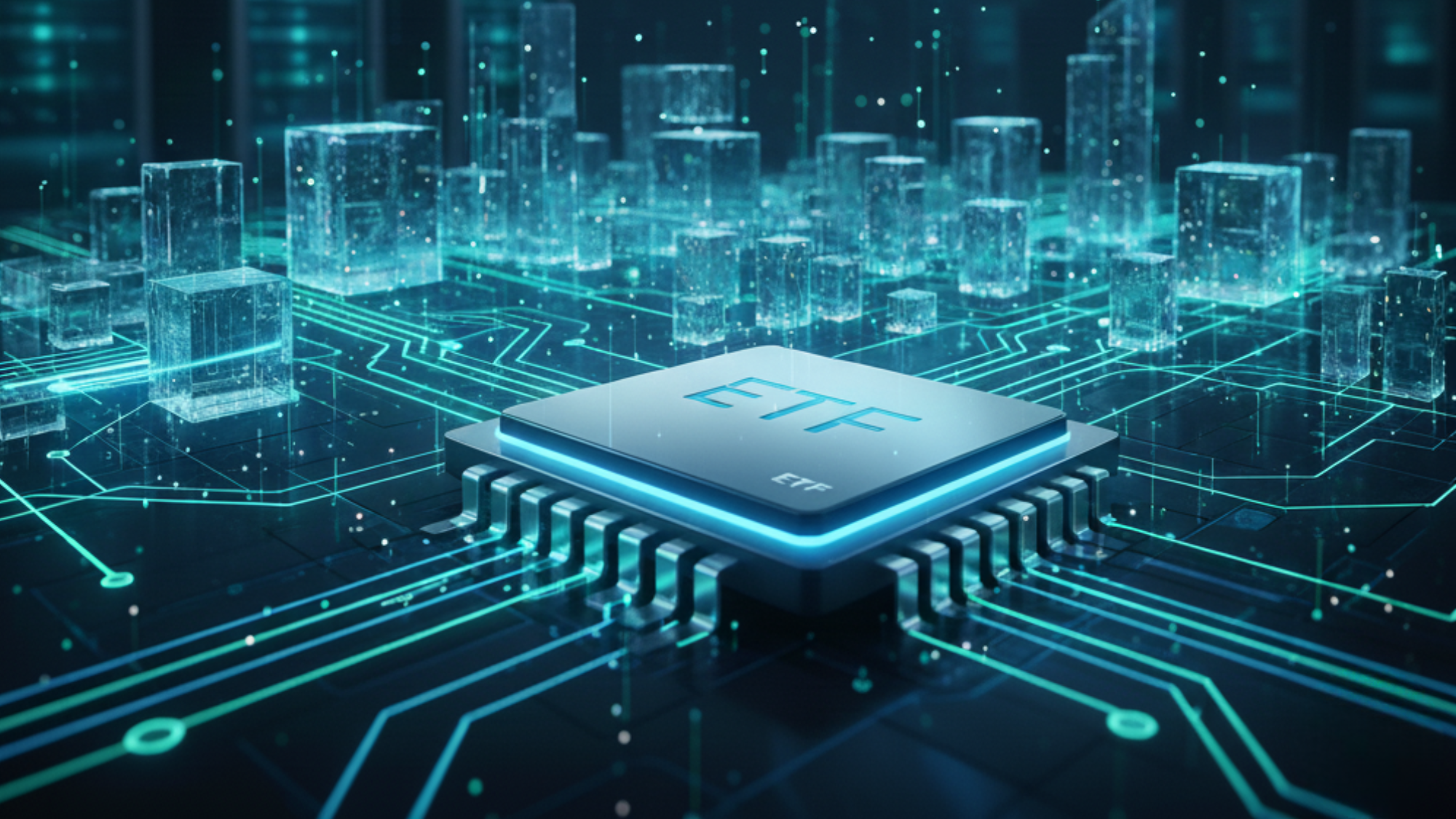Visual demonstration of an AI Infrastructure ETF fueling massive investment growth.
