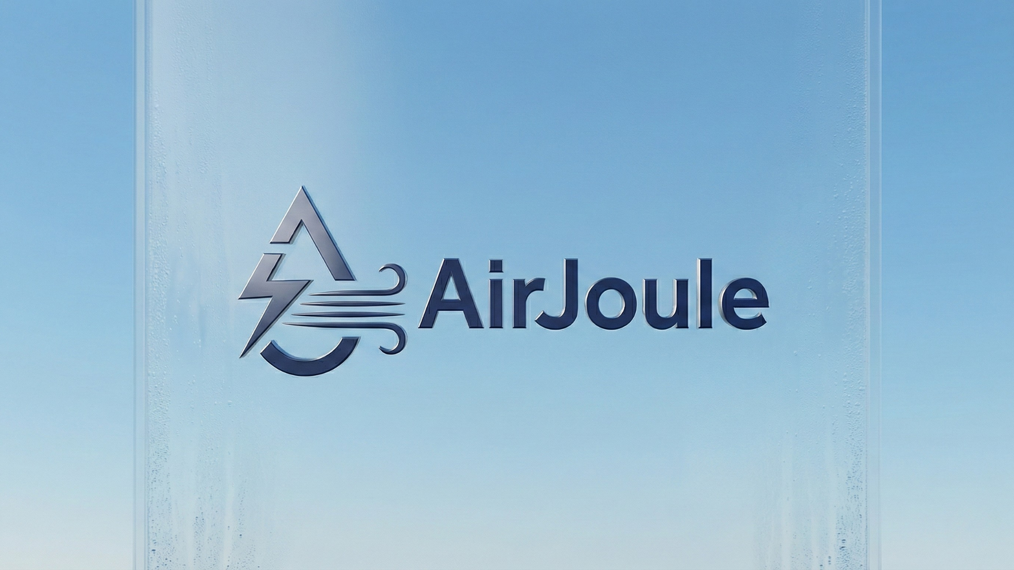 AirJoule Technologies logo on blue cooling cylinder background, reflecting data center cooling theme