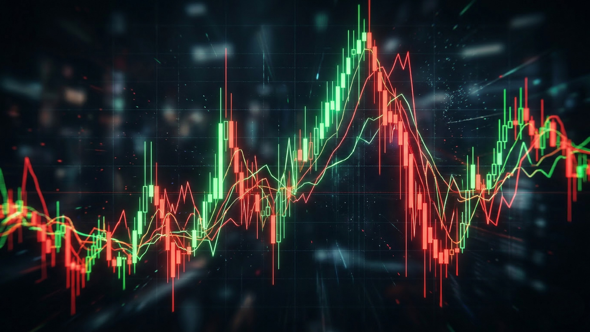Volatile stock market chart with sharp swings, reflecting market turmoil and need for ETF hedging strategies.