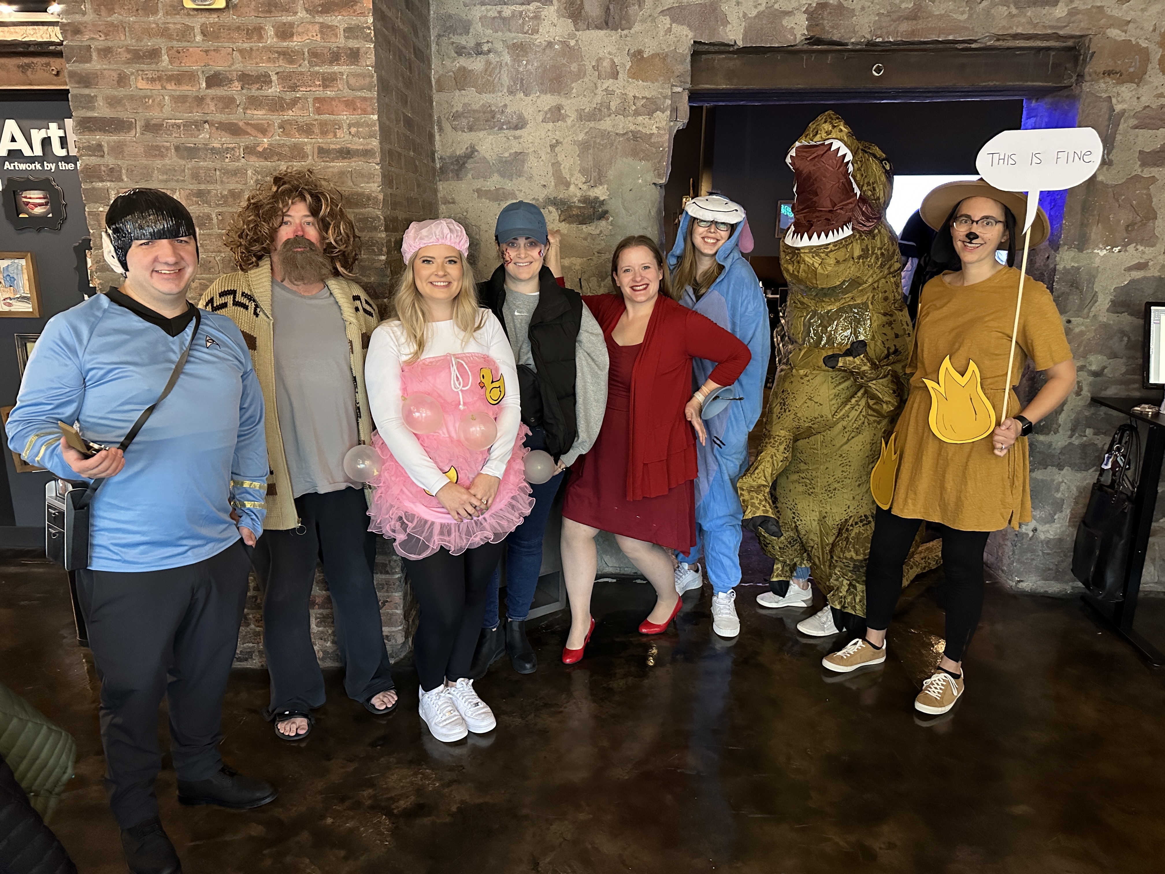 Staff in Halloween costumes