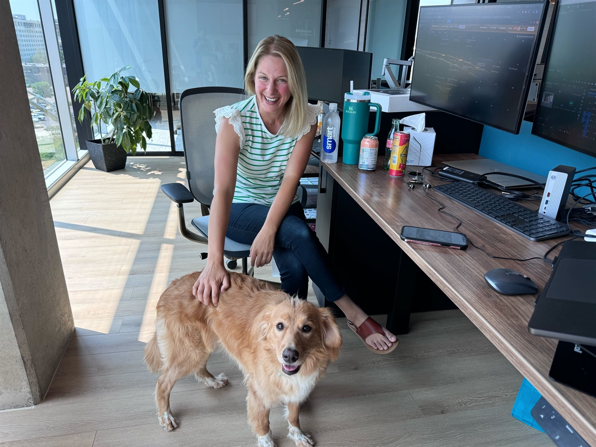 Bridget with office dog