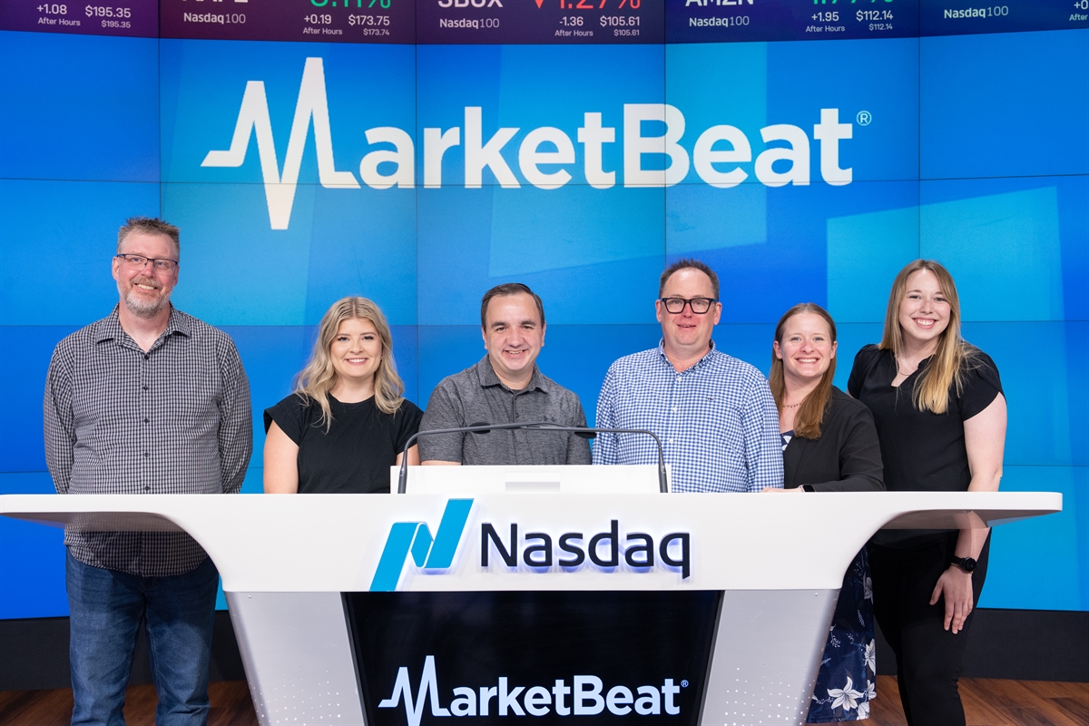MarketBeat staff at NASAQ Closing Bell Ceremony