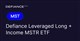 Defiance Leveraged Long + Income MSTR ETF logo