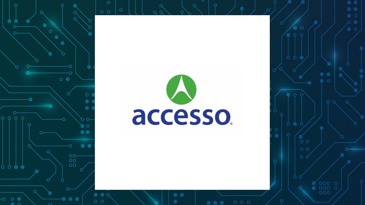 accesso Technology Group logo with Computer and Technology background