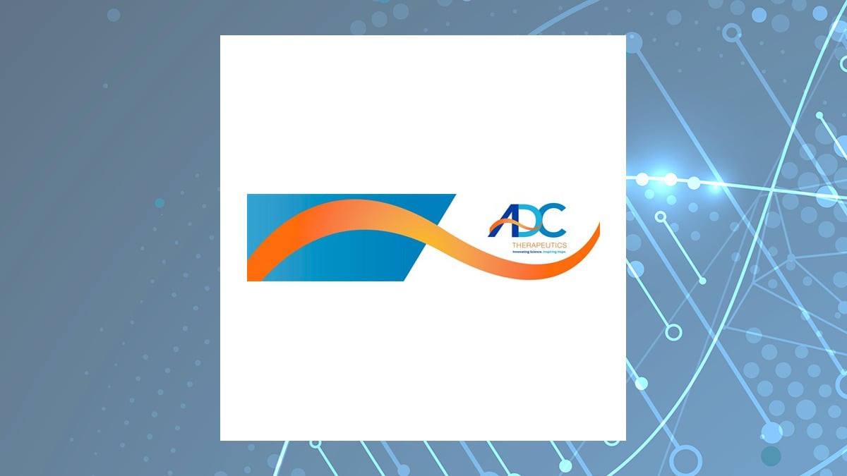 ADC Therapeutics logo with Medical background