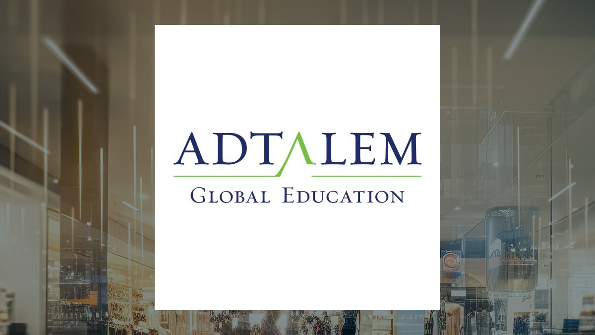 Adtalem Global Education logo with Consumer Discretionary background