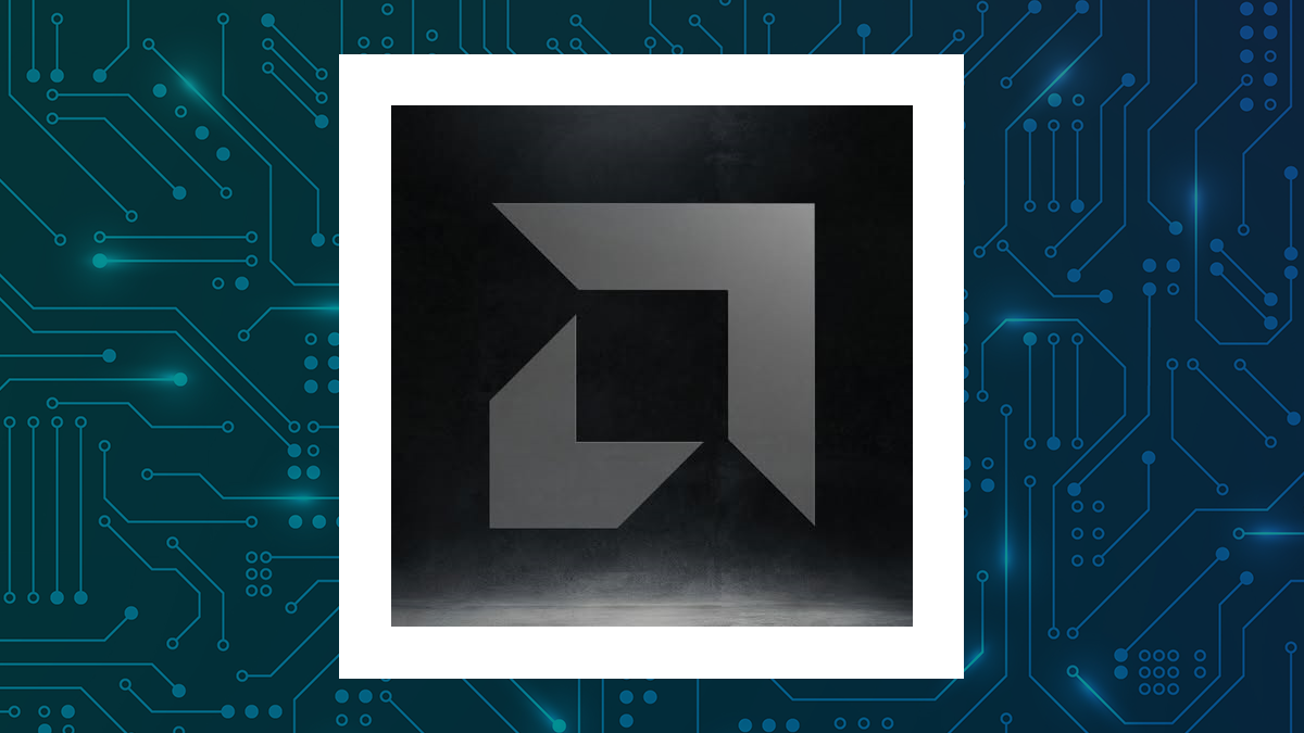 Advanced Micro Devices logo with Technology background