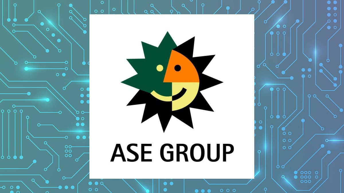 ASE Technology logo with Computer and Technology background