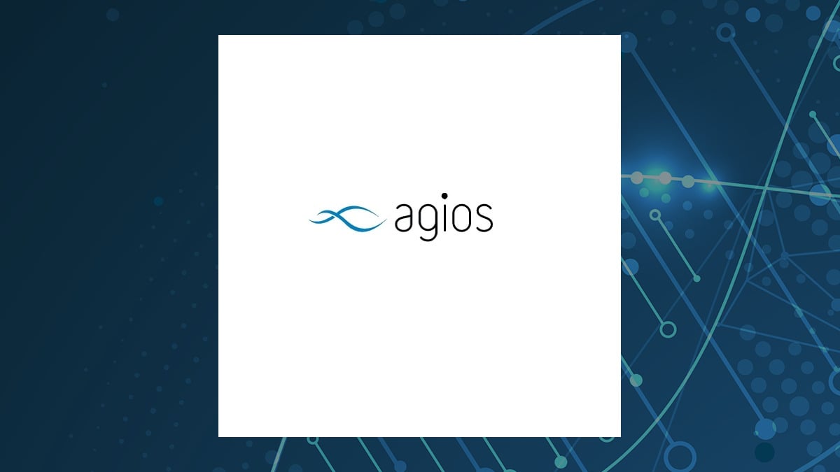 Agios Pharmaceuticals logo with Medical background