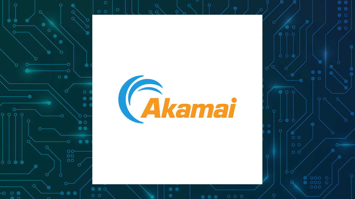 Akamai Technologies logo with Computer and Technology background