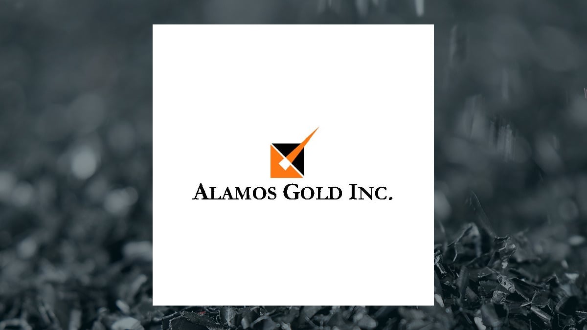 Alamos Gold logo with Basic Materials background