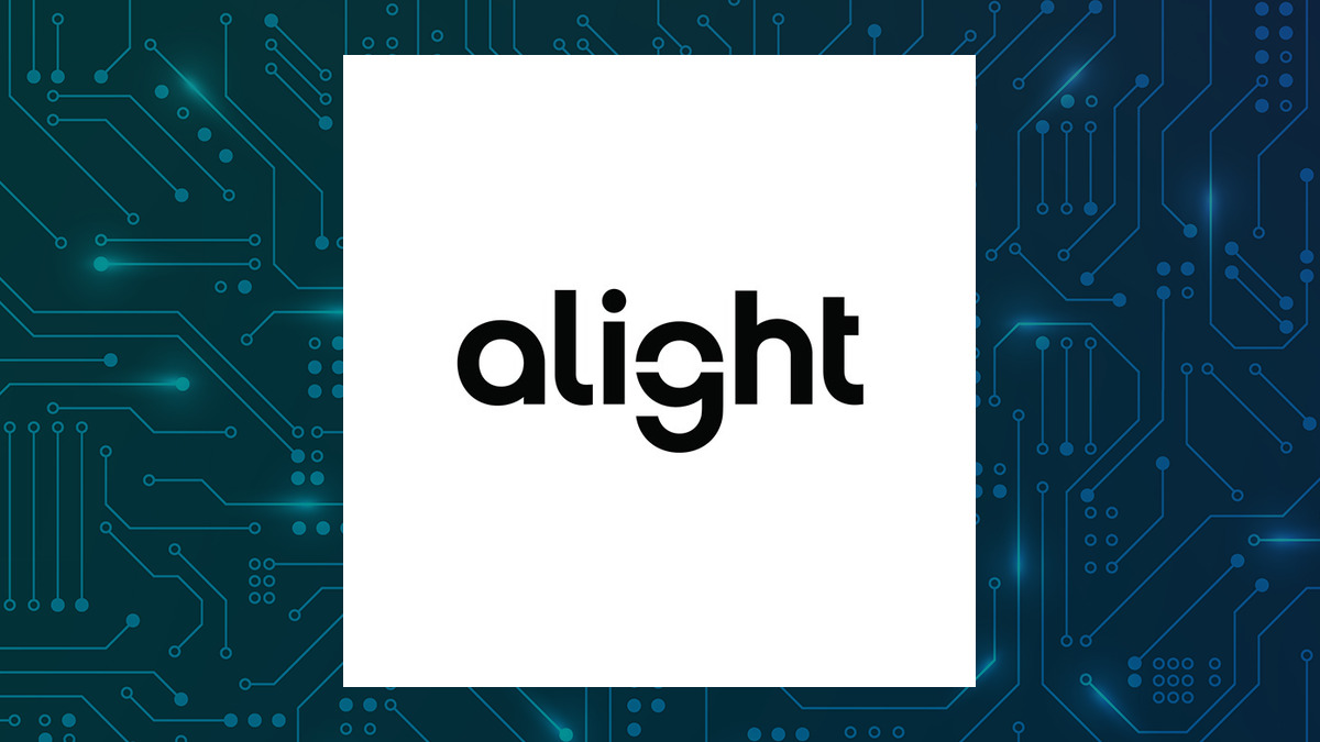 Alight logo with Computer and Technology background