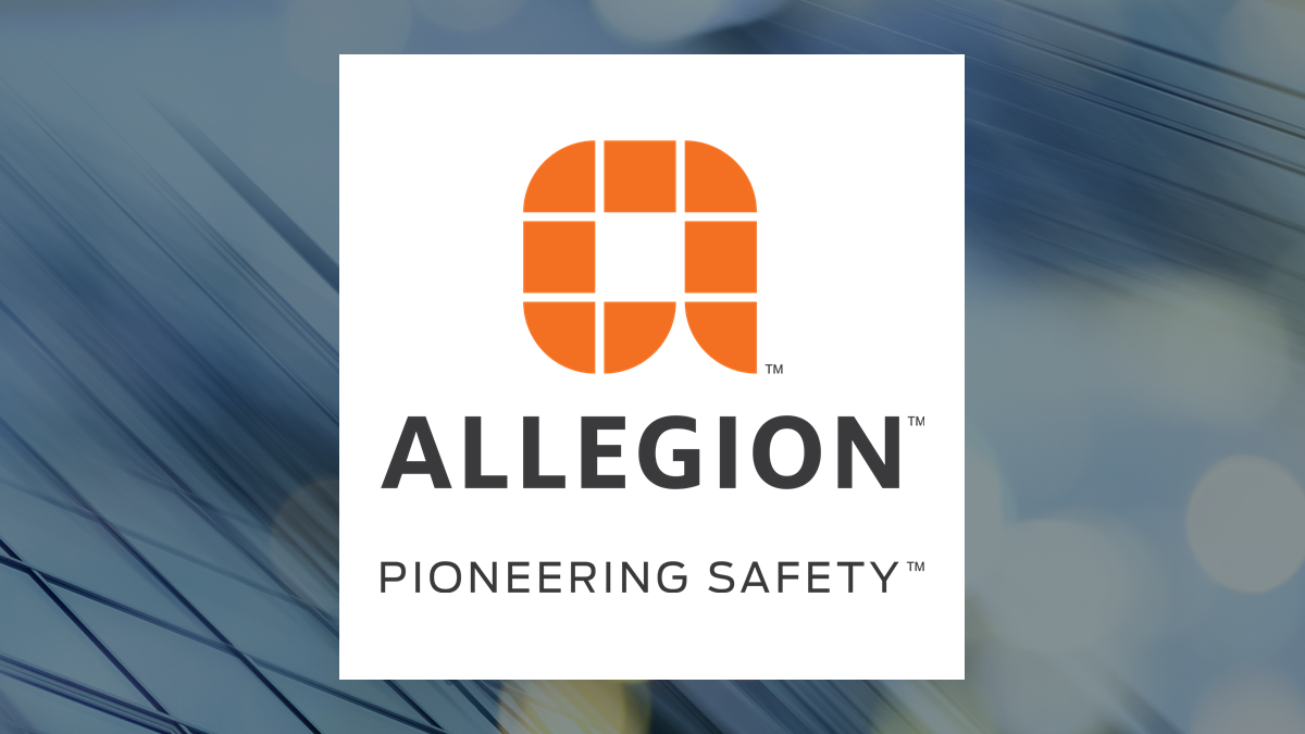 Allegion logo with Industrial Products background