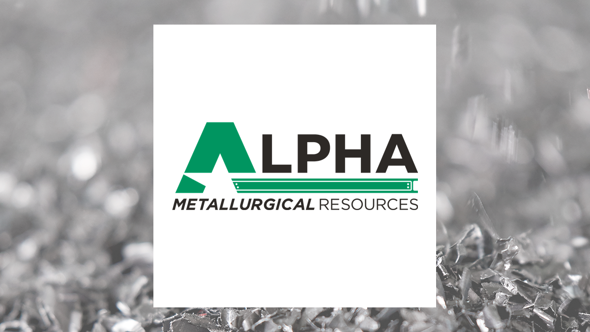 Alpha Metallurgical Resources logo with Basic Materials background