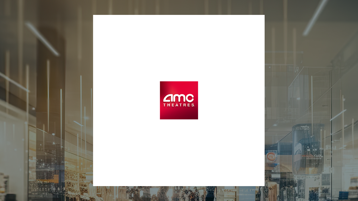 AMC Entertainment logo with Consumer Discretionary background
