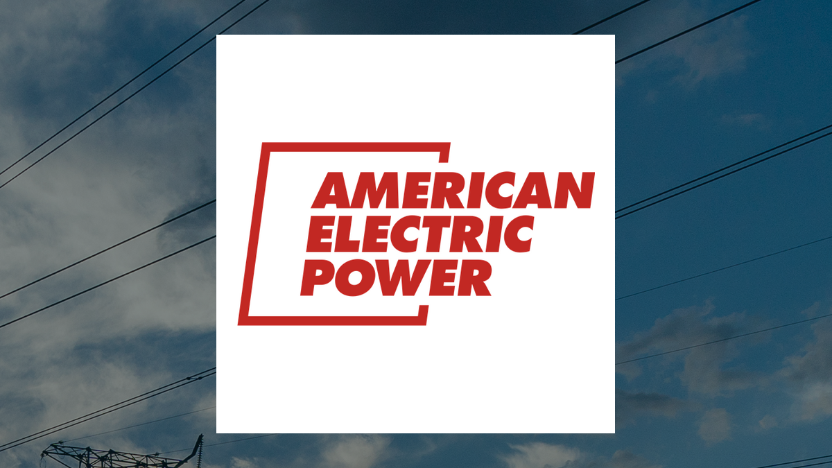 American Electric Power logo with Utilities background
