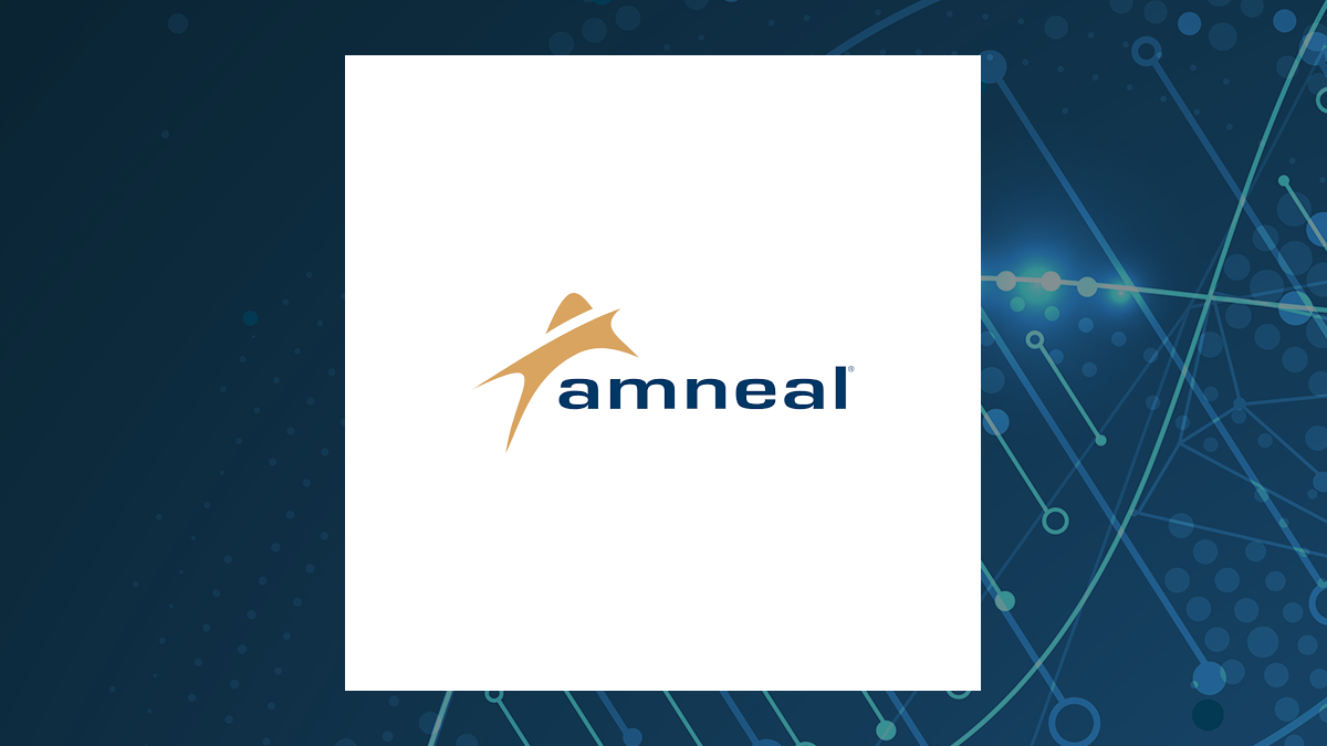 Amneal Pharmaceuticals logo with Medical background