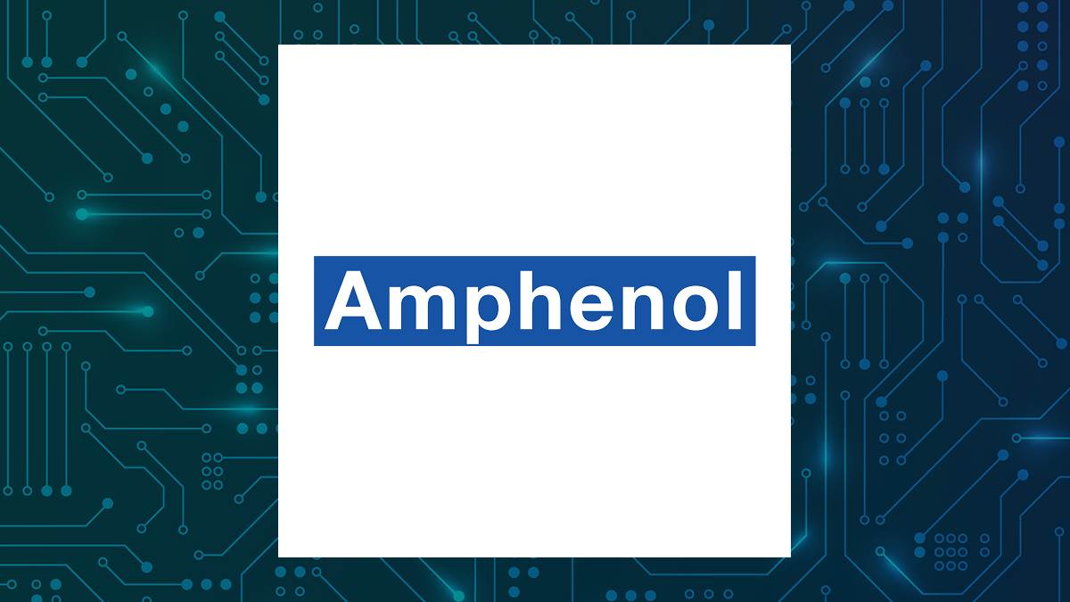 Amphenol logo with Computer and Technology background