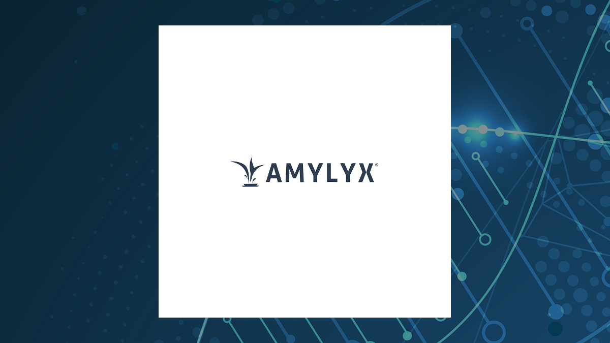 Amylyx Pharmaceuticals logo with Medical background