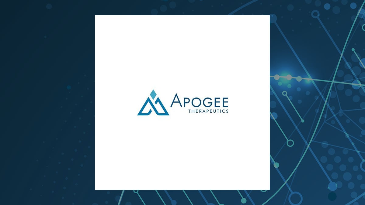 Apogee Therapeutics logo with Medical background