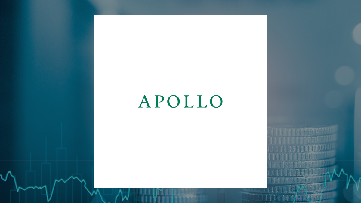 Apollo Commercial Real Estate Finance logo with Finance background