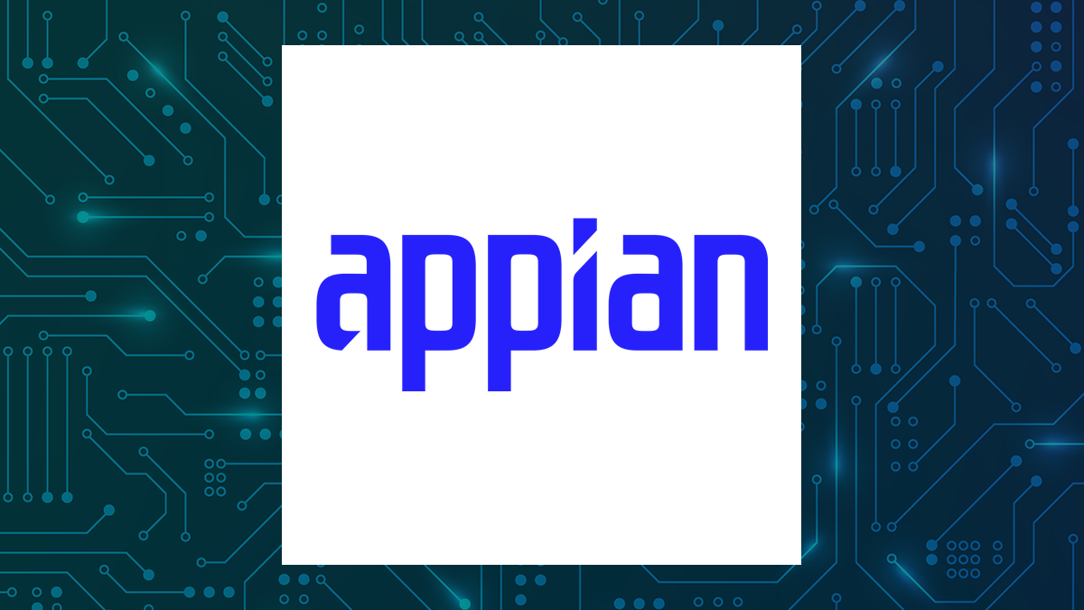 Appian logo with Computer and Technology background