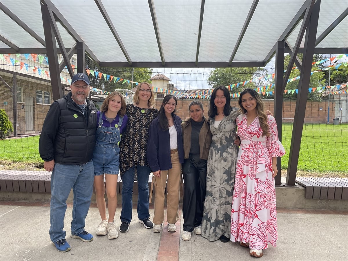 rebecca with students