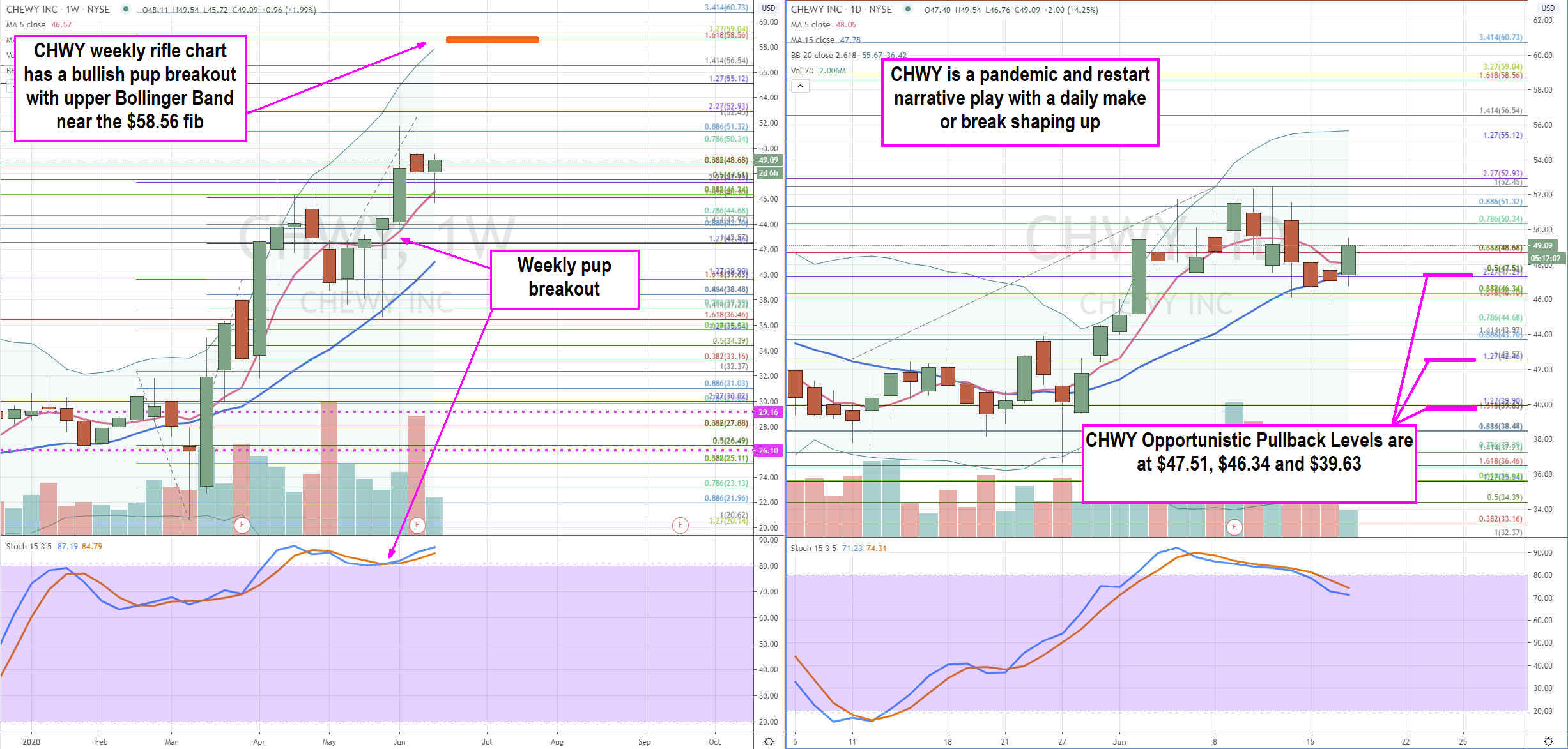 Chewy (NASDAQ: CHWY) Stock Forming the Next Leg Melt Up