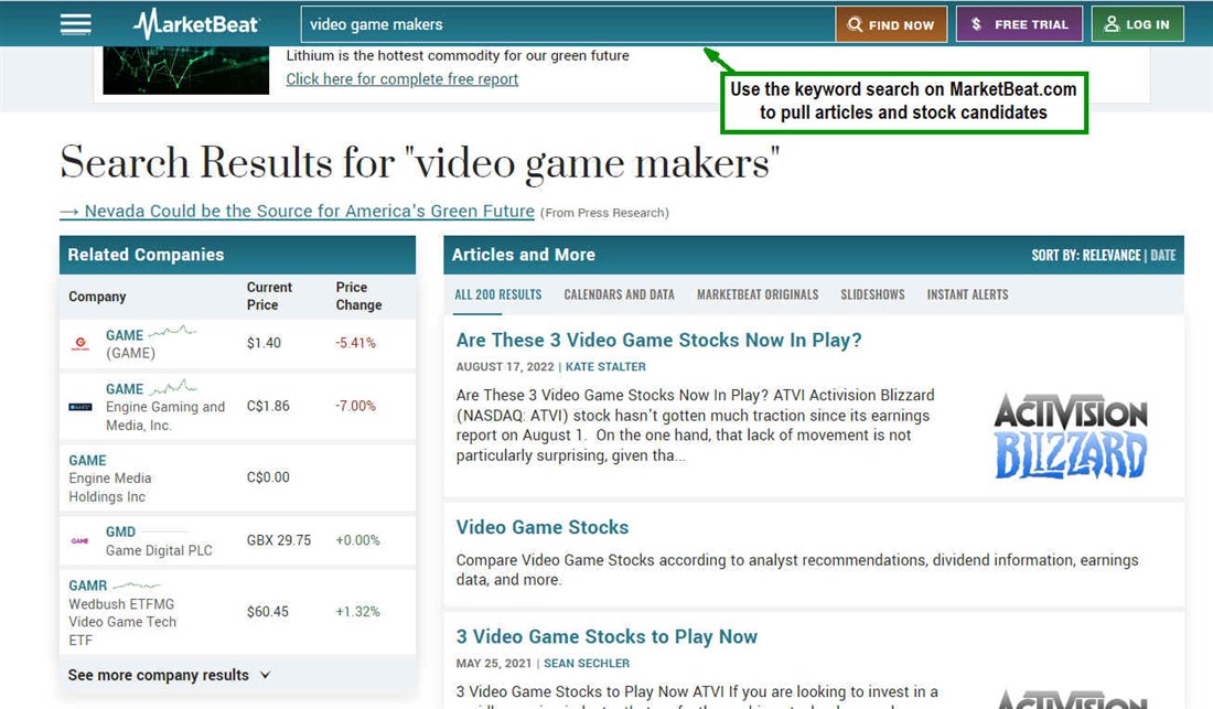 how to invest in video game stocks and find them