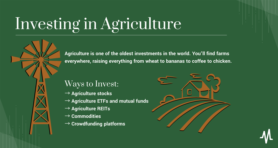 Investing in agriculture infographic on MarketBeat