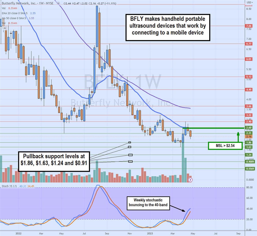 Butterfly Network stock chart 