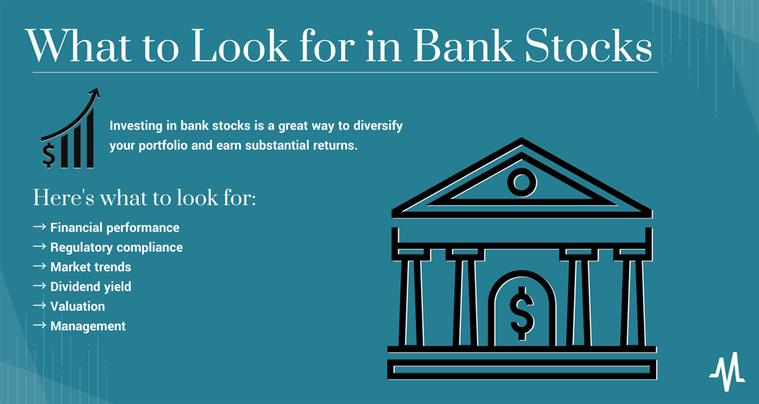 What to look for in bank stocks infographic on MarketBeat