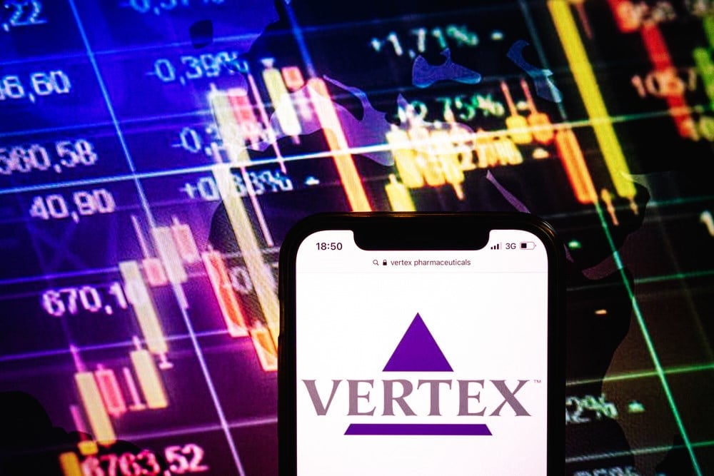 Vertex Pharmaceuticals stock price chart 