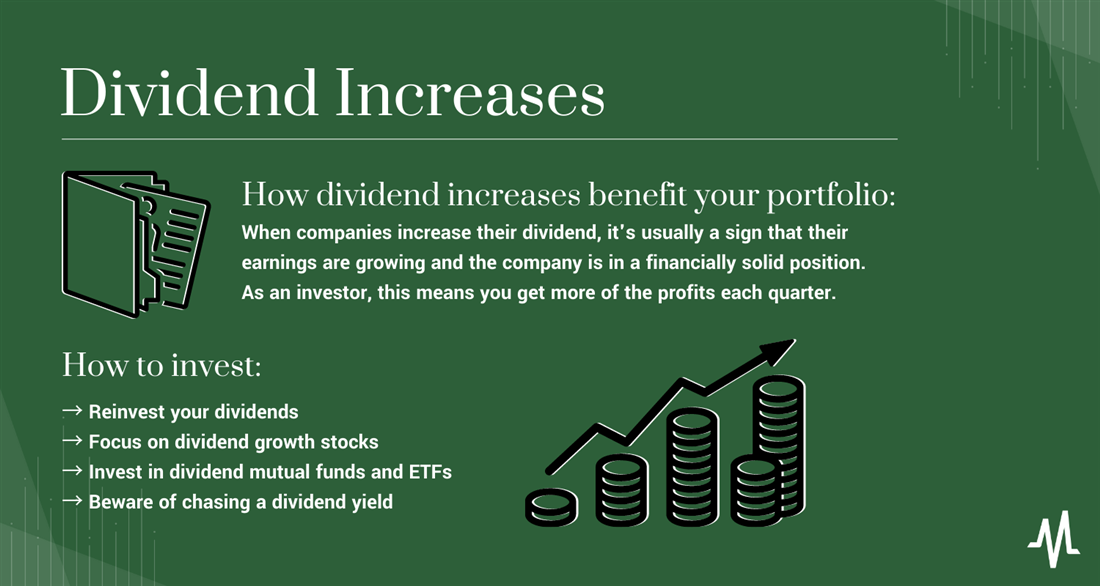 How to capture the benefits of dividend increases infographic